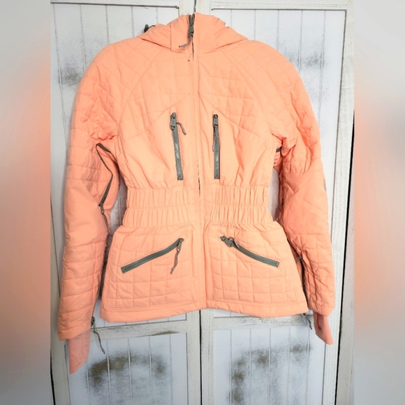 NWOT Free People All Prepped Ski Coat Winter Melon Orange Extra Small - Picture 2 of 14